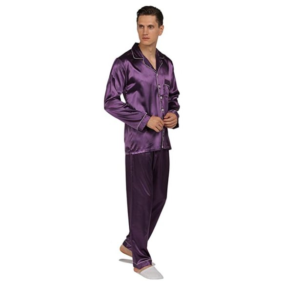 NEW Mens Silky Satin Sleepware